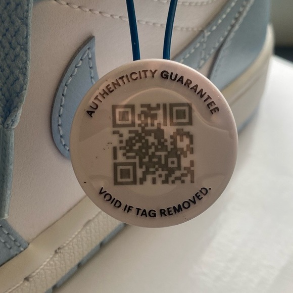 Nike Air Jordan 1 Low White/Ice Blue Women’s Size 6.5 - Picture 10 of 12